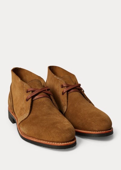 Botas Ralph Lauren Hombre Marrom - Roughout Suede - SNEWK5963